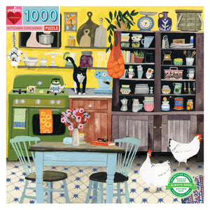 eeBoo 1000 Pc Puzzle – Kitchen Chickens - Paperclassic & co.