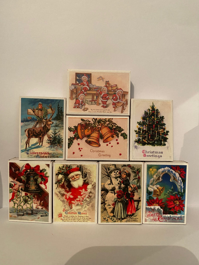 Vintage matchbox Christmas - Paperclassic & co.