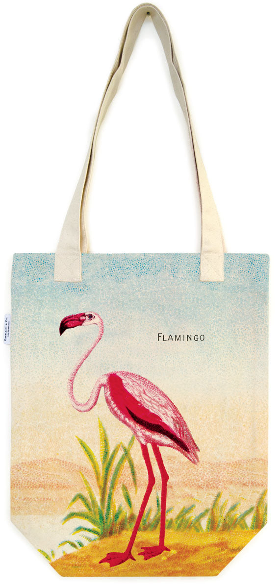 Cavallini Tote Bag-Flamingo (Limited) - Paperclassic & co.