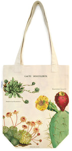 Cavallini Tote Bag – Cacti & Succulents - Paperclassic & co.