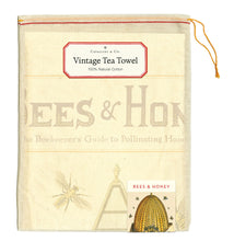 Cavallini Tea Towel – Bees & Honey - Paperclassic & co.